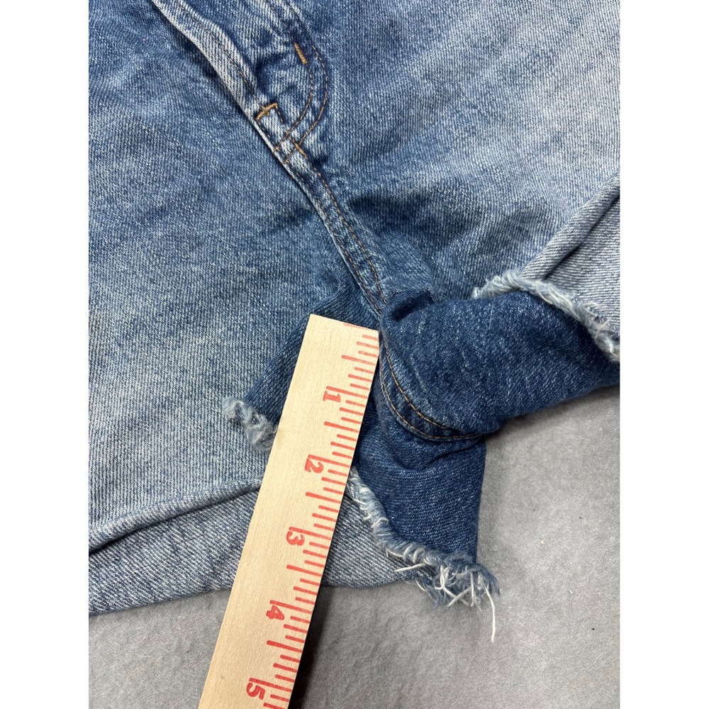 Madewell Relaxed Denim Shorts Womens Size 26 Blue Wash Distressed Raw Hem - Picture 12 of 13